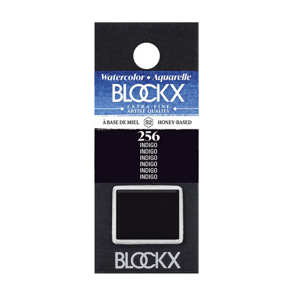 photo - Peinture aquarelle - Extra-fine - Indigo - 256 - Blockx - Demi-godet