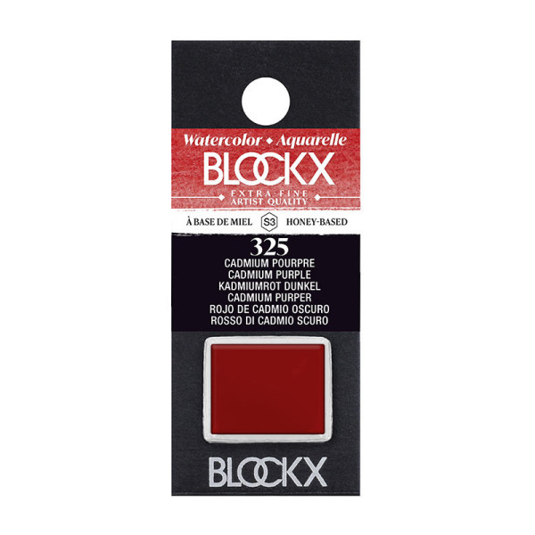 photo - Peinture aquarelle - Extra-fine - Cadmium Pourpre - 325 - Blockx - Demi-godet
