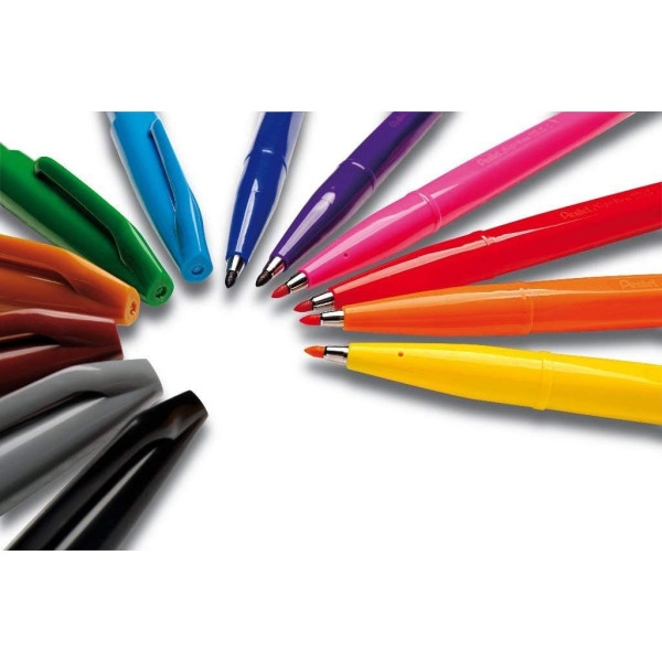 Stylo-feutre - Pointe acrylique - 2mm - Rouge - Pentel - S520