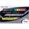 photo - Boite de 12 Pastels à l'huile - Métallisé - Fluorescent - Pentel Art