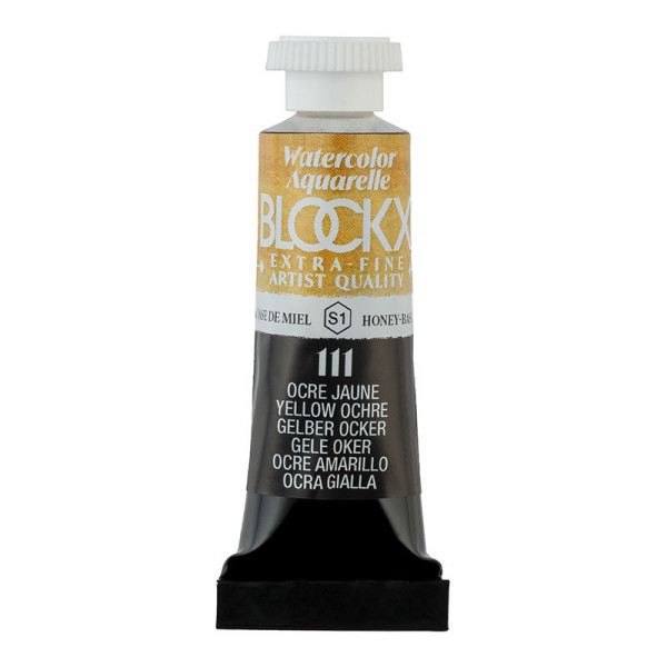 photo - Peinture aquarelle - Extra-fine - Ocre Jaune - 111 - Blockx - Tube 5ml