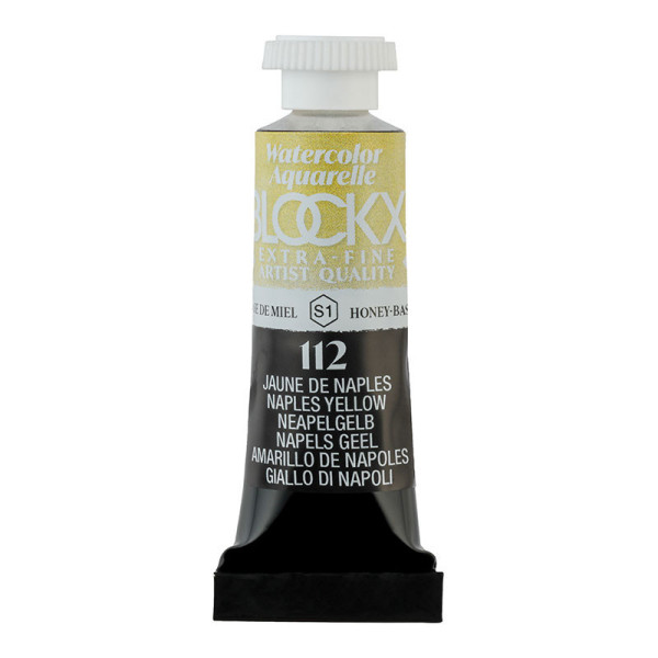 photo - Peinture aquarelle - Extra-fine - Jaune de Naples - 112 - Blockx - Tube 5ml