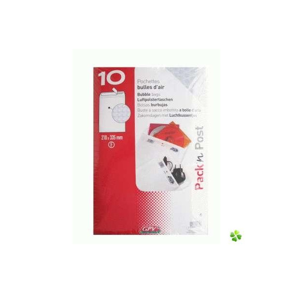 10 Pochettes Bulles D'Air 340X470 Mm (K) Autocollante - Gpv pas cher