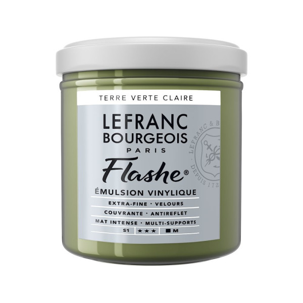 photo - Peinture vinylique - Flashe - Terre verte claire - 880 - Lefranc Bourgeois - 125ml