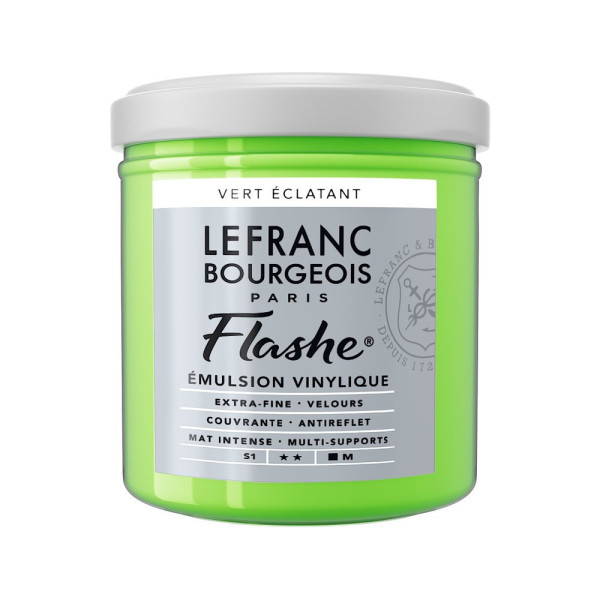 photo - Peinture vinylique - Flashe - Vert éclatant - 554 - Lefranc Bourgeois - 125ml