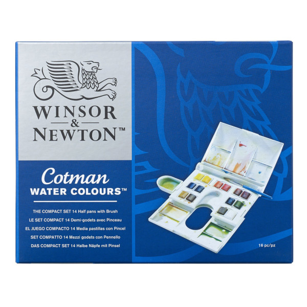 Boîte De 14 Demi-Godets Aquarelle Fine Cotman - Winsor Et Newton pas cher