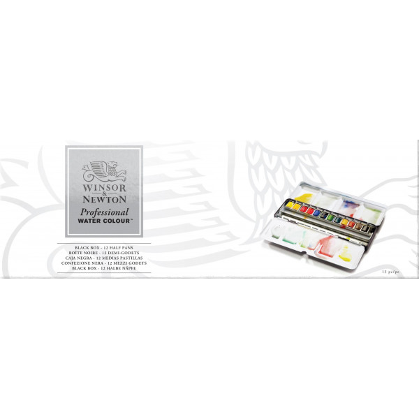 Boîte De 12 Demi-Godets Aquarelle Professionnelle Extra-Fine - Winsor Et Newton pas cher