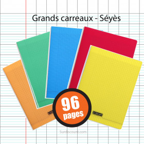 Lot 10 Cahiers Polypro 24X32 96P Grands Carreaux Seyes Assortiment Calligraphe | Surdiscount