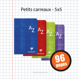 Carnet Répertoire Piqûre 110X170 96P Petits Carreaux 5X5 90G Clairefontaine pas cher