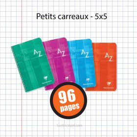 Carnet Répertoire Spirales 90X140 100P Petits Carreaux 5X5 90G Clairefontaine pas cher