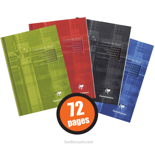 Cahier De Bord Enseignant Int'L A4 210X297 72P Clairefontaine pas cher