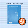 Feuillets Mobiles Perforées Bleu 21X29,7 A4 Grands Carreaux Seyes 90G Clairefontaine pas cher