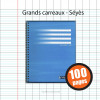 Cahier Spirale 17X22 100P Grands Carreaux Seyes 70G Calligraphe pas cher