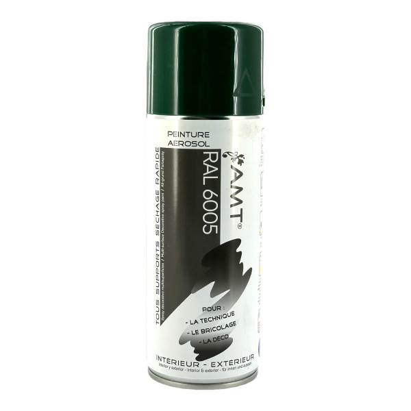 Bombe de peinture - Vert foncé - RAL6005 - Brillant - AMT - 330ml - Peinture acrylique