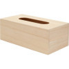 Boite à mouchoirs - Bois naturel - A décorer - 25x15x9cm - Loisirs créatifs