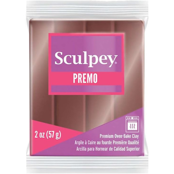 Pâte polymère - Bronze - A cuire - Pâte à modeler - Sculpey Premo - Bloc de 57g