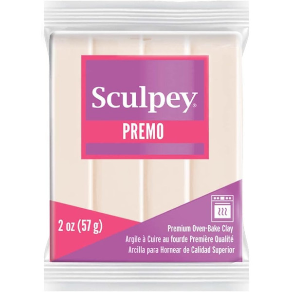 Pâte polymère - Transparent - A cuire - Pâte à modeler - Sculpey Premo - Bloc de 57g
