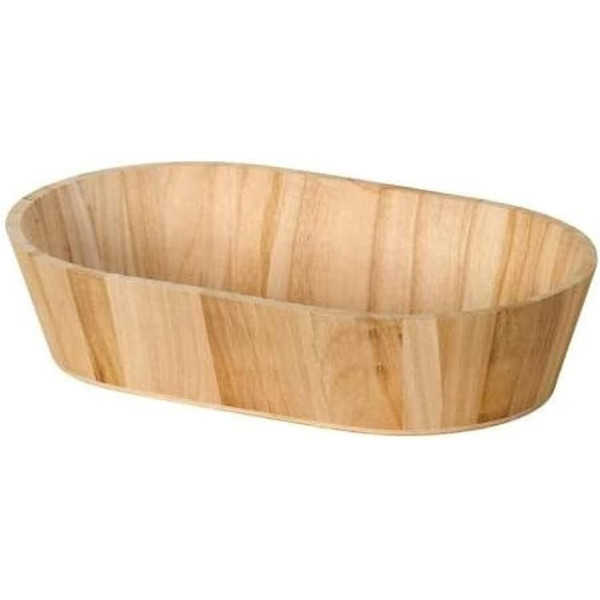 Corbeille - Bac - Ovale - Bois - A décorer - 30x19cm - Loisirs créatifs