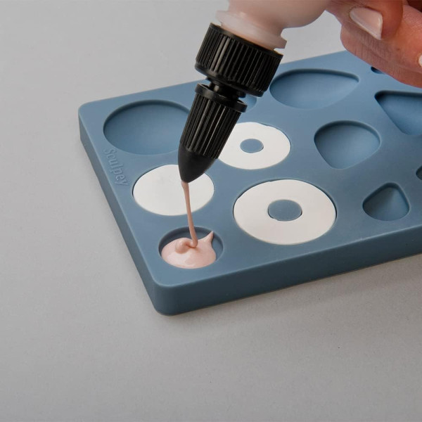 Moule en silicone allant au four - Pour pâte polymère - Forme cabochons