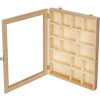 Vitrine en bois - A décorer - 16 compartiments - 23x28 cm - Vitre plexi - Artemio