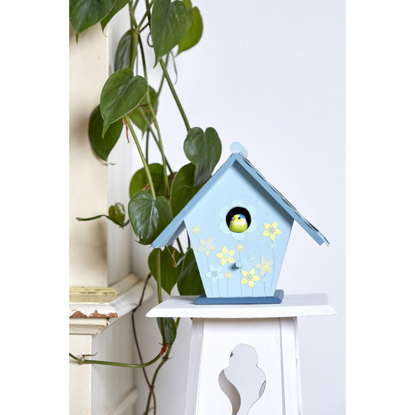 Nichoir - Maison pour oiseaux - Bois - A décorer - 22x17x22cm - Artemio