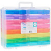 Boîte de rangement - Plastique - Inclus 16 petites boîtes colorés - 38x30x13cm