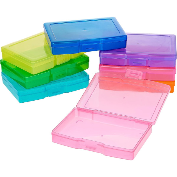 Boîte de rangement - Plastique - Inclus 16 petites boîtes colorés - 38x30x13cm