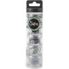 Sequins - Perles - Argent - Assortis formes - Carterie, scrapbooking - Sizzix