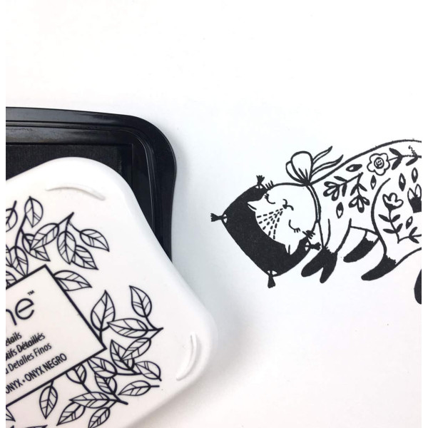 Encreur - Motifs détaillés - Aquarelle - Noir Onyx - VersaFine - Tsukineko