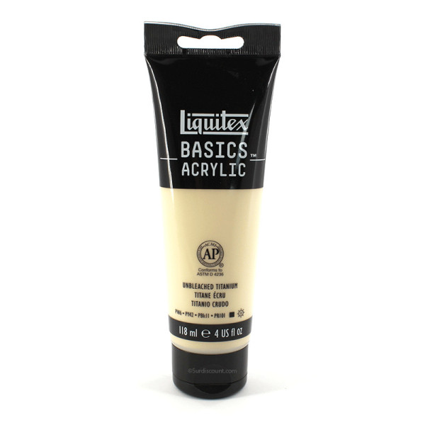 Peinture Acrylique en tube - titane écru - Liquitex Basics | à seulement 3,99 €
