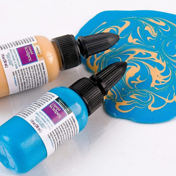 Argile liquide à cuire - Pour création de bijoux - Couleur métallique - 3 flacons 30ml