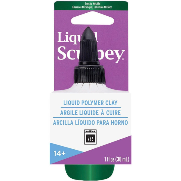 Argile liquide à cuire - Vert émeraude - Pour création de bijoux - Flacon 59ml