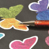 Stylo roller - Encre gel Métallisée - Violet + bleu métallique - Pointe 1mm - Pentel - DualMetallic