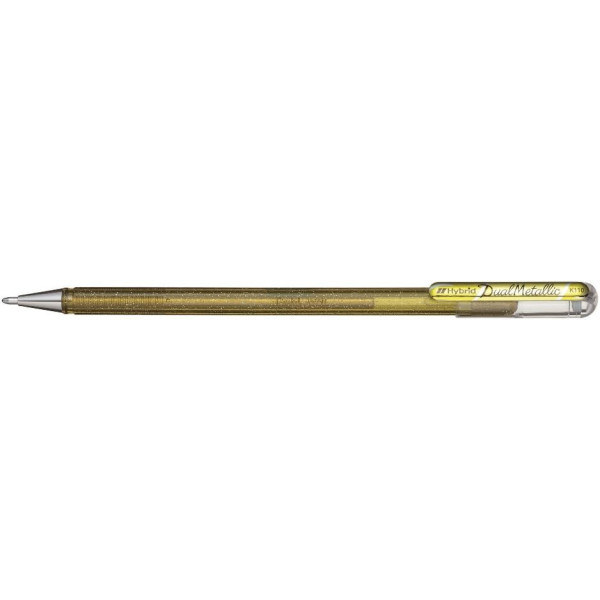 Stylo roller - Encre gel Métallisée - Or - Pointe 1mm - Pentel - DualMetallic