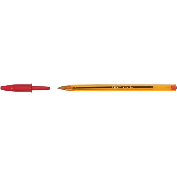 STYLO BILLE CRISTAL ORIGINAL FINE ROUGE BIC pas cher