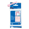 Cartouche pour étiqueteuse - Brother - TZe-RE34 - Tissu fond rose pâle écriture or - 12mm