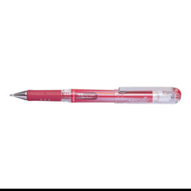 Stylo roller - Encre gel métallisée - Rouge métallique - Pointe 1mm - Pentel - Gel Grip DX