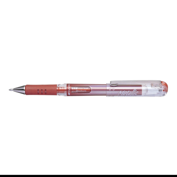 Stylo roller - Encre gel métallisée - Bronze métallique - Pointe 1mm - Pentel - Gel Grip DX