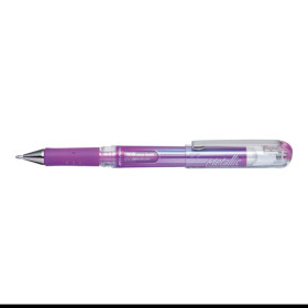 Stylo roller - Encre gel métallisée - Violet métallique - Pointe 1mm - Pentel - Gel Grip DX