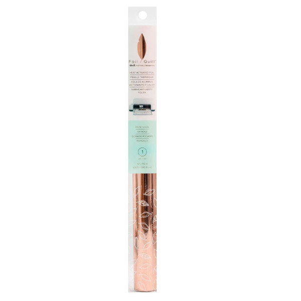Rouleau de feuille thermique métallisée - Or rose - 12x96cm - Foil Quill - We'R