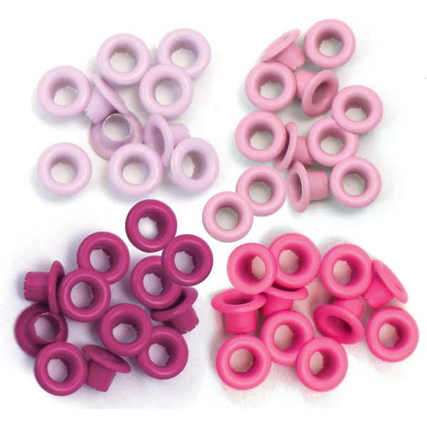 Oeillets - Rose - 0,5cm diamètre - Loisirs créatifs - Scrapbooking - 60 pièces - We'R