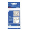 Cartouche pour étiqueteuse - Brother - TZe-R254 - Tissu fond blanc écriture or - 24mm