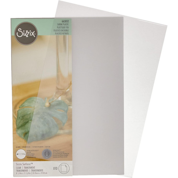 Plastique fou - 10 feuilles - 20,9x29,8cm - Création bijoux, accessoires - Sizzix