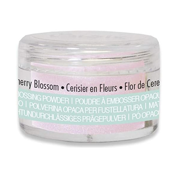 Poudre à embosser - Rose cerisier en fleurs - Carterie - Scrapbooking - Pot 12g - Sizzix