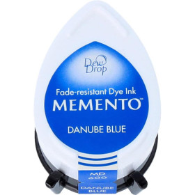 Mini encreur - Séchage rapide - Aquarelle - Bleu danube - Memento - Tsukineko