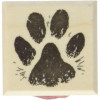 Mini tampon - Patte de chien - Empreinte d'animal - Bois - Scrapbooking - Artemio