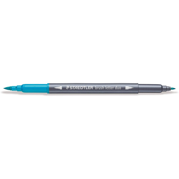Boîte De 12 Crayons Feutre De Calligraphie - Double Pointe - Assortis - Brush Letter Duo 3004 Staedtler | Surdiscount