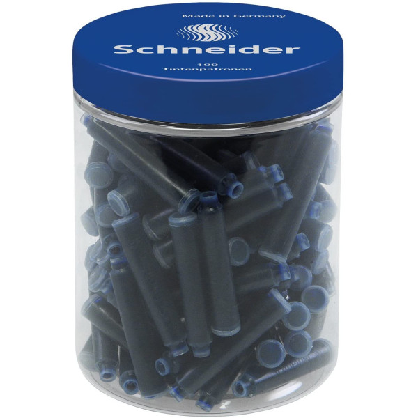 Pot De 100 Cartouches Encre Bleue Royale Pvc - Schneider pas cher