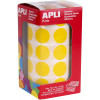 photo-Rouleau gommettes rondes - 20 mm - Jaune - Apli