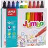 photo-10 feutres de douleur - Grosse pointe - Assortiment - Jumbo Apli Kids
